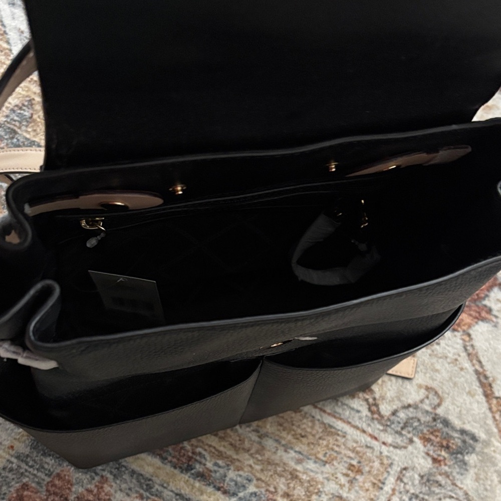 Michael Kors Black and Tan Small Backpack - Picture 4 of 9